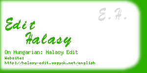 edit halasy business card